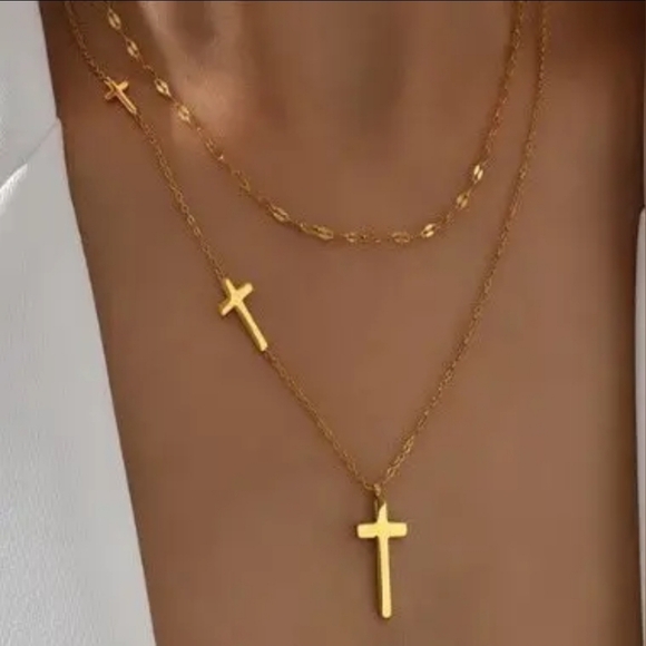 josslyn Jewelry - 18K Stainless Steel Tarnish Free Cross Necklace